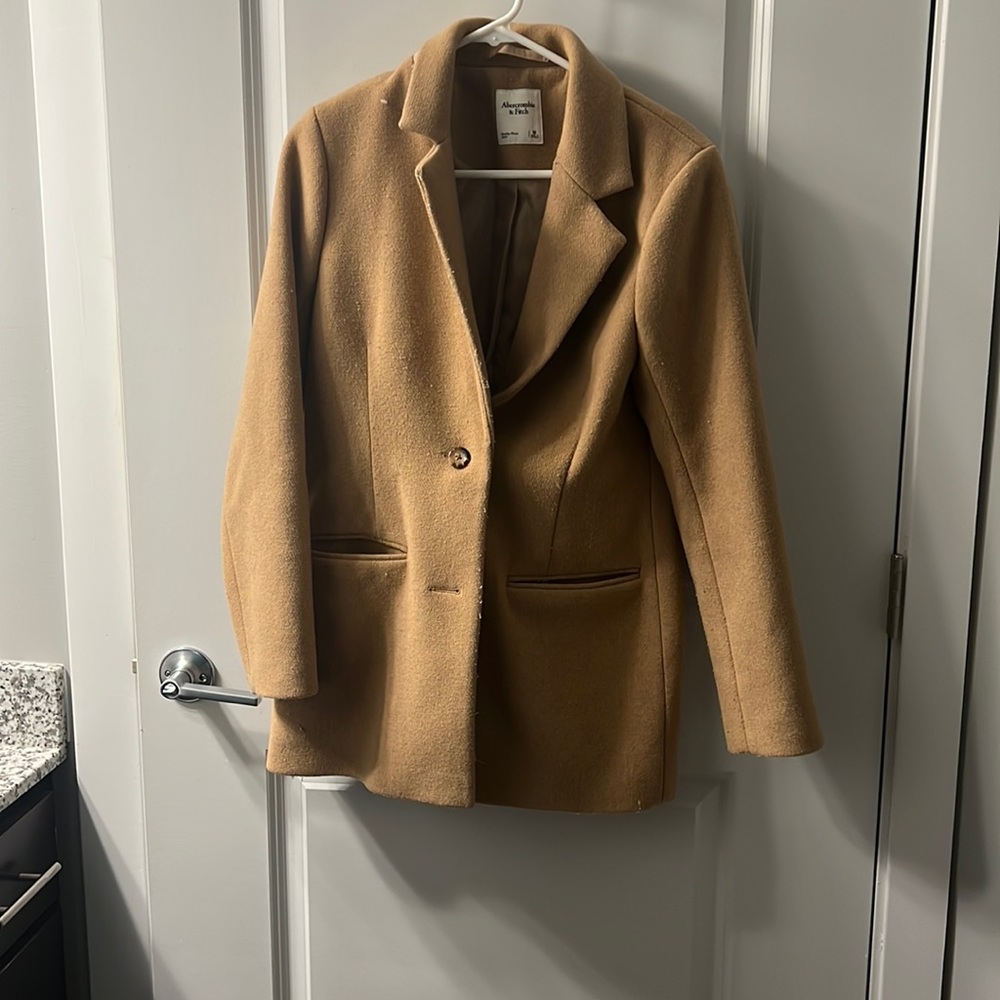 Tan A&F coat